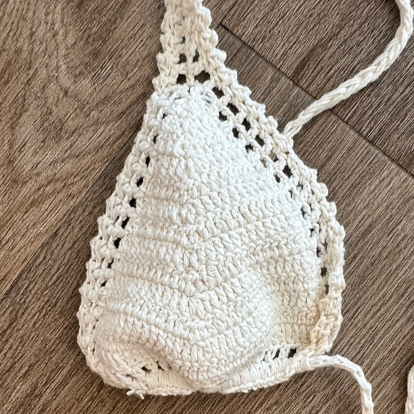 SHE MADE ME Cream Crochet Bikini - Picture 8 of 10